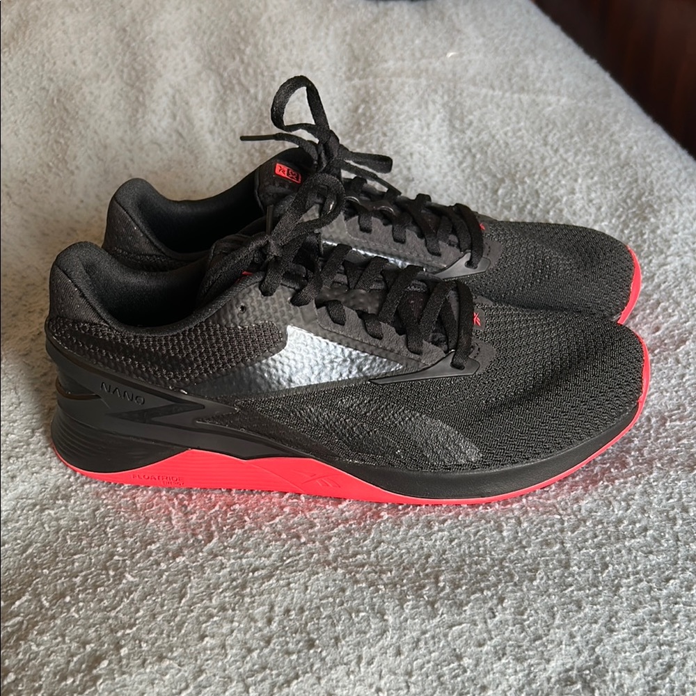 Reebok Nano X3 Black and Red sneakers